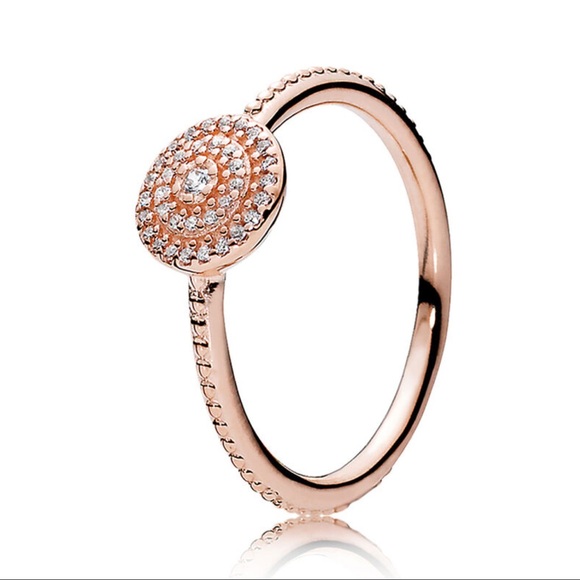 NWT Pandora Rose Gold Elegant Sparkle Ring, Size 4.5 - Picture 12 of 12